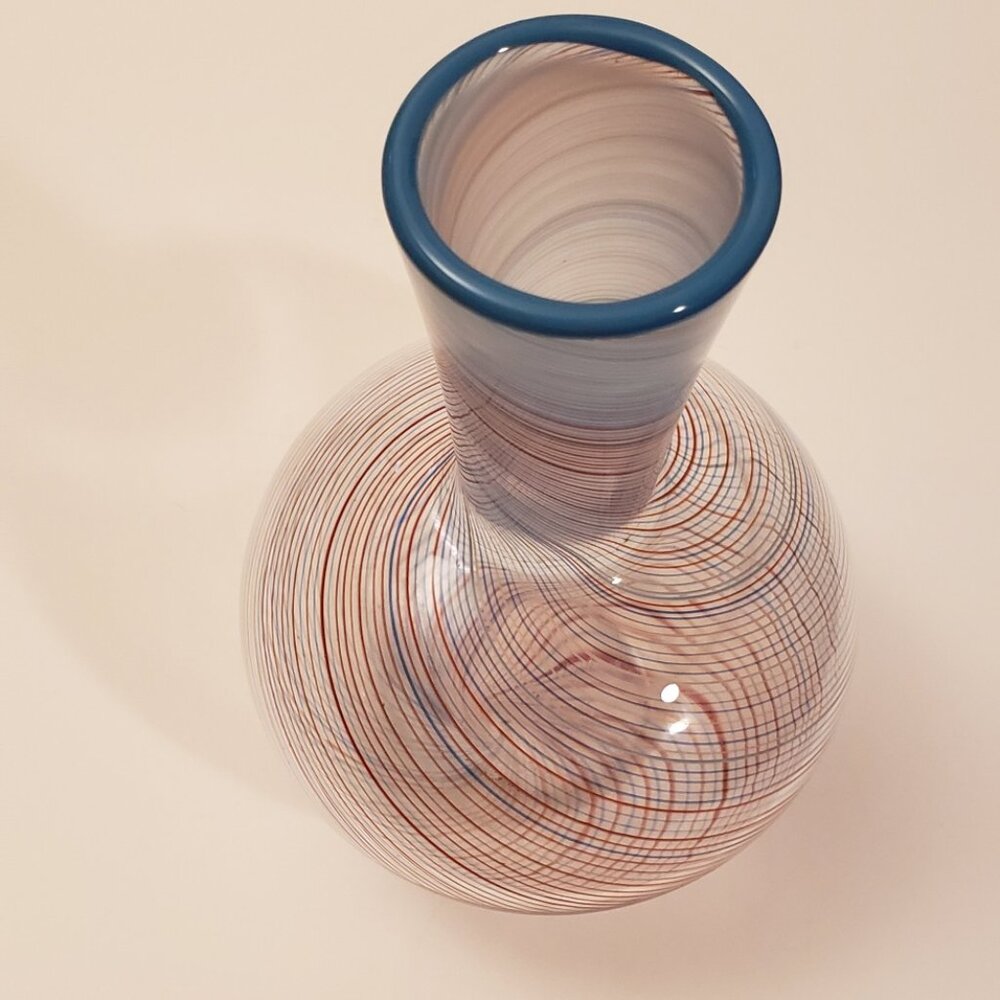 Dansk handblown art glass ball bud vase.
